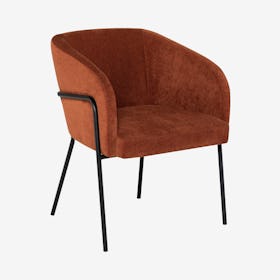 Estella Dining Chair - Terracotta / Black