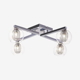 Estelle 4-Light Ceiling Light - Clear / Silver