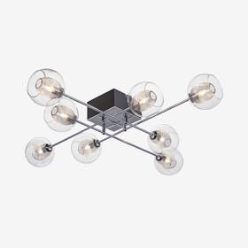 Estelle 8-Light Ceiling Light - Clear / Silver