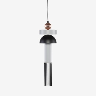 Flora Pendant Light - Concrete Grey / Copper
