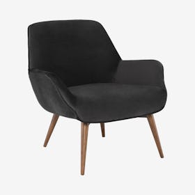 Gretchen Occasional Chair - Shadow Grey / Walnut