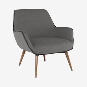 Gretchen Occasional Chair - Slate Grey / Walnut