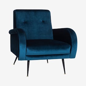 Hugo Occasional Chair - Midnight Blue / Black