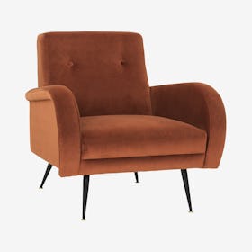Hugo Occasional Chair - Rust / Black