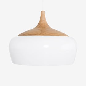 Liam Pendant Light - White / Raw Ash