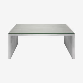 Amici Square Coffee Table - Silver