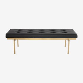 Louve Occasional Bench - Black / Gold