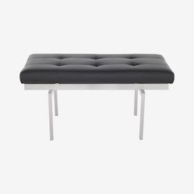 Louve Occasional Bench - Black / Silver