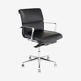 Lucia Office Chair - Black / Silver