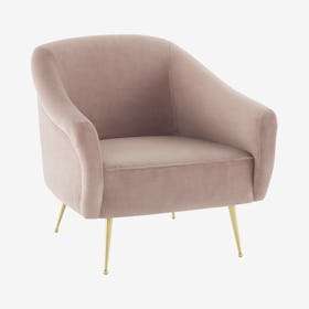 Lucie Occasional Chair - Blush / Gold