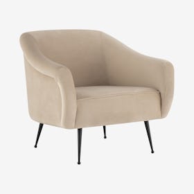 Lucie Occasional Chair - Nude / Black