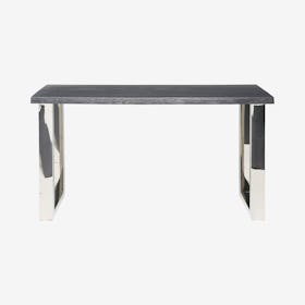 Lyon Console Table - Oxidized Grey / Silver