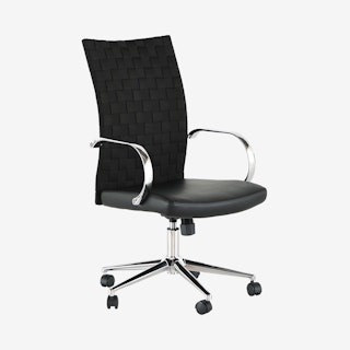 Mia Office Chair - Black / Silver