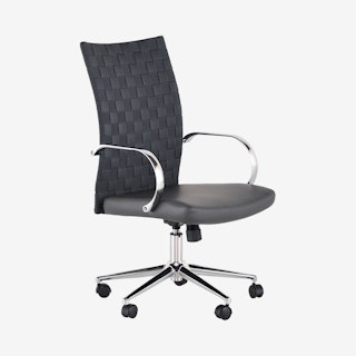 Mia Office Chair - Grey / Silver
