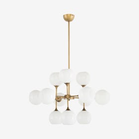 Niklas 12-Light Pendant Light - White / Antique Gold