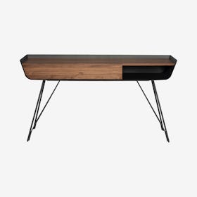 Noori Console Table - Walnut / Titanium