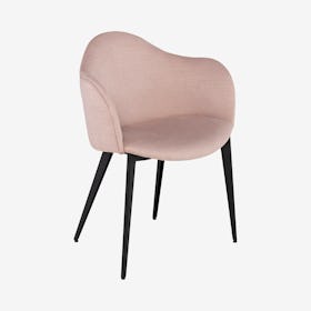 Nora Dining Chair - Mauve / Black