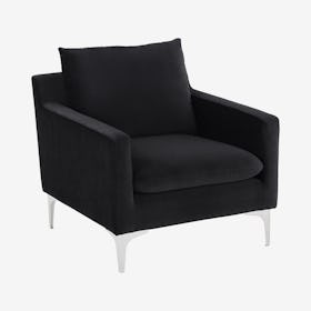 Anders Arm Chair - Black / Silver
