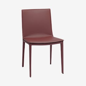Palma Leather Dining Chair - Bordeaux