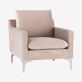Anders Arm Chair - Blush / Silver