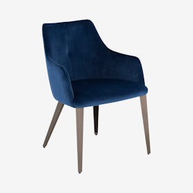 Renee Dining Chair - Petrol / Bronze