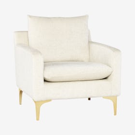 Anders Arm Chair - Coconut / Gold