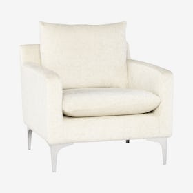 Anders Arm Chair - Coconut / Silver