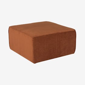 Santina Ottoman - Terracotta / Black