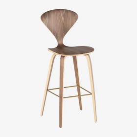 Satine Bar Stool - Walnut / Gold