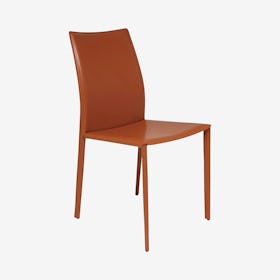 Sienna Leather Dining Chair - Ochre