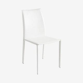 Sienna Leather Dining Chair - White
