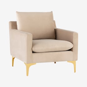 Anders Arm Chair - Nude / Gold