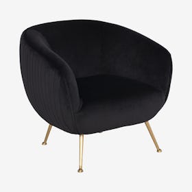 Sofia Occasional Chair - Black / Gold