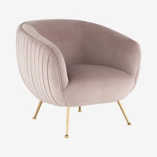 Sofia Occasional Chair - Blush / Gold