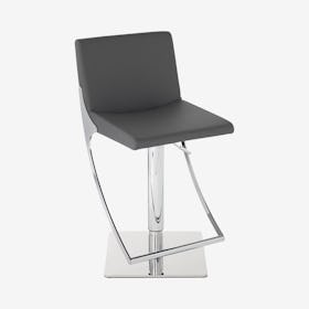 Swing Adjustable Stool - Grey / Silver