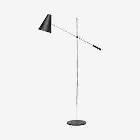 Tivat 1-Light Floor Lamp - Black / Silver