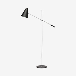 Tivat 1-Light Floor Lamp - Black / Silver