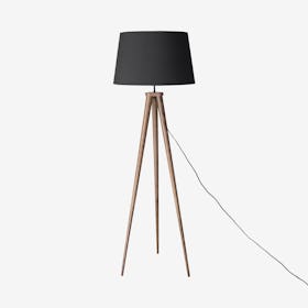 Triad Floor Lamp - Black / Walnut