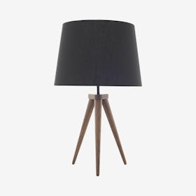 Triad Table Lamp - Black / Walnut