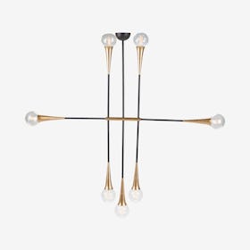 Tristan 7-Light Pendant Light - Black / Gold