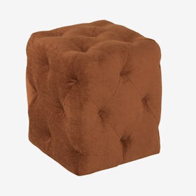 Tufty Ottoman - Terracotta