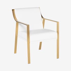 Valentine Dining Chair - White / Gold