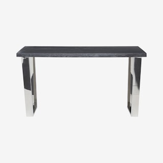 Versailles Console Table - Oxidized Grey / Silver