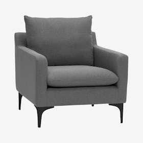 Anders Arm Chair - Slate Grey / Black