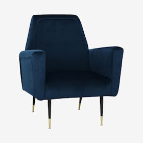 Victor Occasional Chair - Midnight Blue / Black