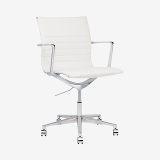 Antonio Office Chair - White / Silver