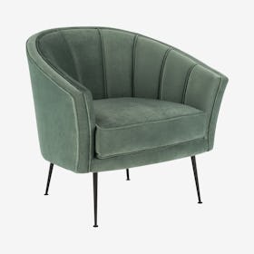 Aria Arm Chair - Moss / Black
