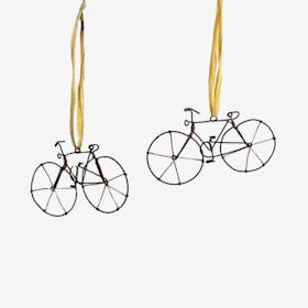 Bicycle Ornaments - Set of 2