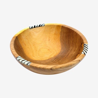 Rustic Bowl with Batik Inlay