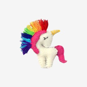 Rainbow Unicorn Ornament